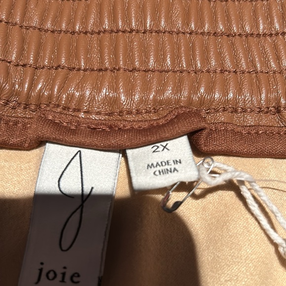 NWT Ladies faux leather Joie cognac dress pants sizes-2x - Picture 5 of 11